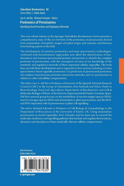 Produktbild: Proteomics of Peroxisomes