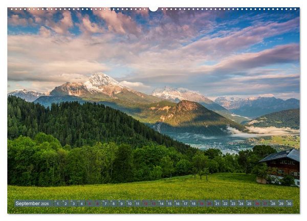Produktbild: Unterwegs im Berchtesgadener Land 2026 (Wandkalender 2026 DIN A2 quer), CALVENDO Monatskalender