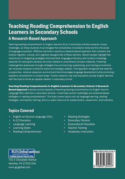 Produktbild: Teaching Reading Comprehension to English Learners in Secondary Schools