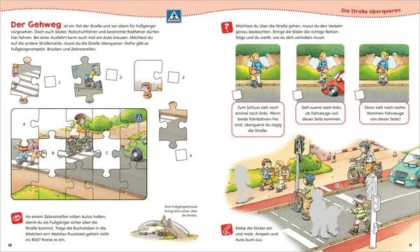Produktbild: WAS IST WAS Junior Mitmach-Heft Sicher unterwegs im Straßenverkehr