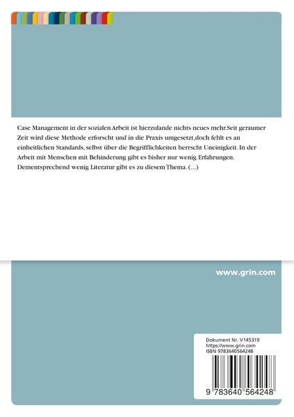 Produktbild: Casemanagement in der Behindertenarbeit