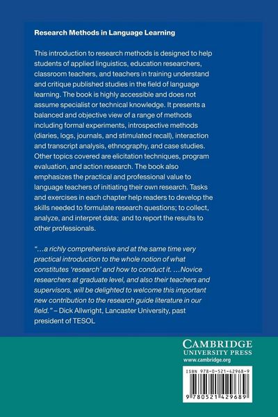 Produktbild: Research Methods in Language Learning