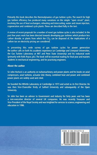 Produktbild: Advanced Gas Turbine Cycles