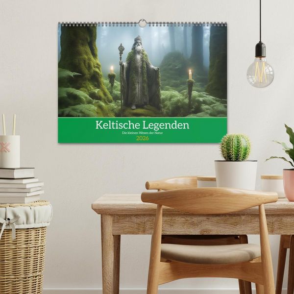 Produktbild: Keltische Legenden - Die kleinen Wesen der Natur (Wandkalender 2026 DIN A3 quer), CALVENDO Monatskalender
