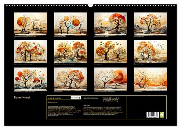 Produktbild: Baum Kunst (Wandkalender 2026 DIN A2 quer), CALVENDO Monatskalender
