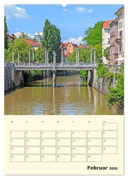 Produktbild: Ljubljana Sloweniens Hauptstadt (Wandkalender 2026 DIN A2 hoch), CALVENDO Monatskalender