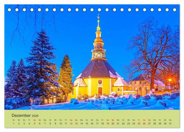 Produktbild: Das Erzgebirge Welterbe und Natur (Tischkalender 2026 DIN A5 quer), CALVENDO Monatskalender
