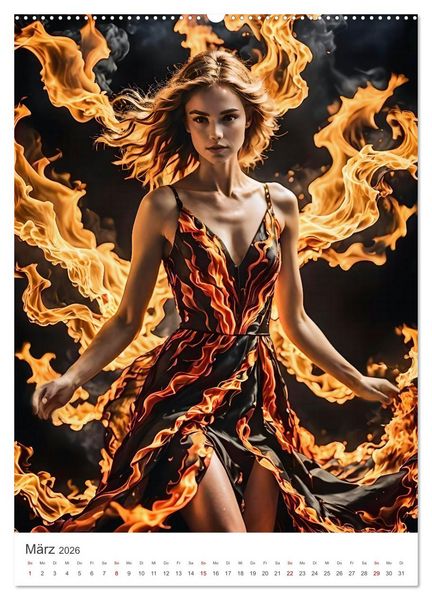 Produktbild: Elemental Elegance - Mode inspiriert von den Kr&auml;ften der Natur (Wandkalender 2026 DIN A2 hoch), CALVENDO Monatskalender