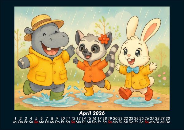 Produktbild: Sash, Lulu & Bouncy - Freunde f&uuml;rs ganze Jahr 2026 Fotokalender DIN A5