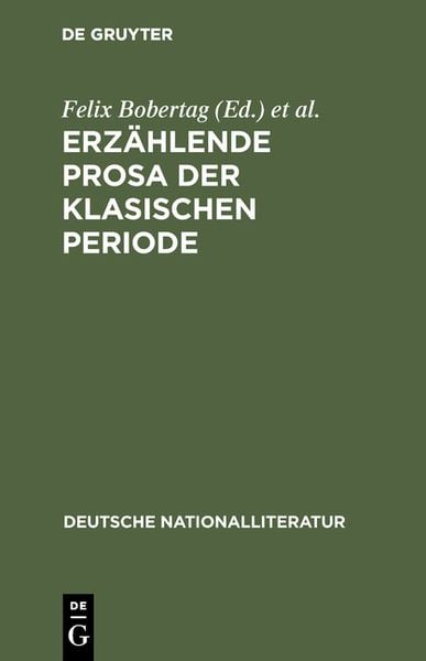 Produktbild: Erz&auml;hlende Prosa der klasischen Periode