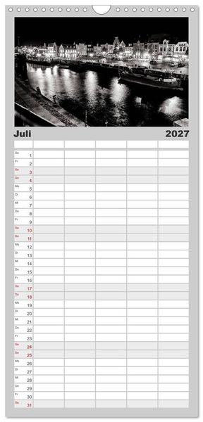 Produktbild: Familienplaner 2027 - Ein Blick auf Husum mit 5 Spalten (Wandkalender, 21 x 45 cm) CALVENDO