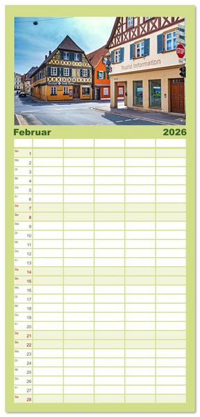 Produktbild: Familienplaner 2026 - Bad Staffelstein - Gottesgarten am Obermain mit 5 Spalten (Wandkalender, 21 x 45 cm) CALVENDO