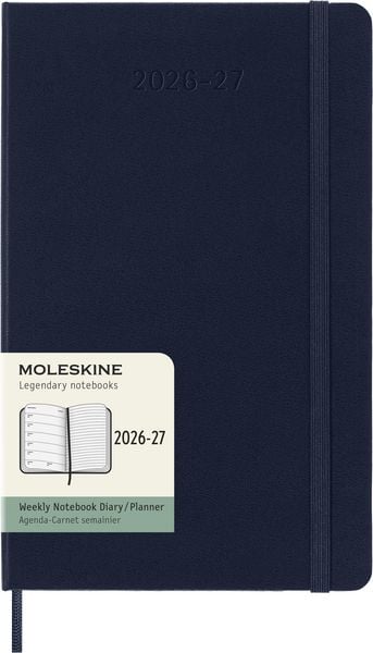 Produktbild: Moleskine 18 Monate Wochen 26/27 L/A5, 1W=1S Geb Saphir