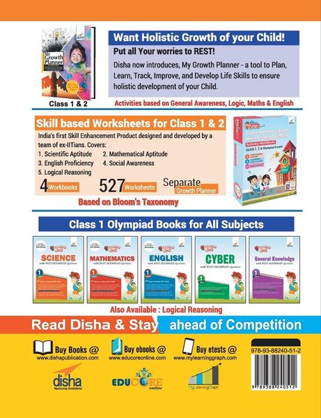 Produktbild: 28 Mock Test Series for Olympiads Class 1 Science, Mathematics, English, Logical Reasoning, GK & Cyber 2nd Edition