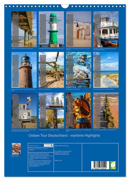 Produktbild: Ostsee Tour Deutschland - maritime Highlights (Wandkalender 2026 DIN A3 hoch), CALVENDO Monatskalender