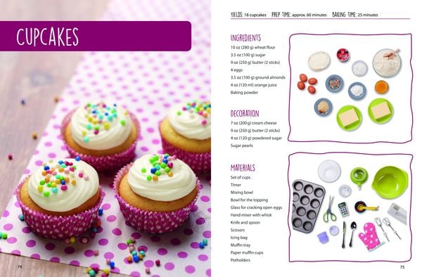 Produktbild: Kids Easy Cup Cookbook: Baking with Kids (Part 1), Baking box set incl. 5 colorful measuring cups