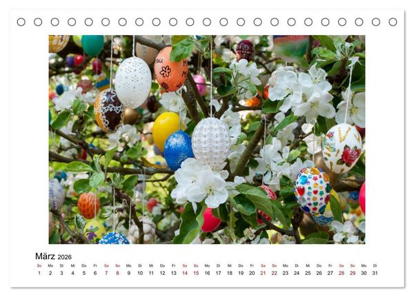 Produktbild: Der Saalfelder Ostereierbaum (Tischkalender 2026 DIN A5 quer), CALVENDO Monatskalender
