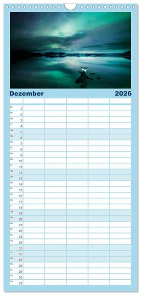 Produktbild: Familienplaner 2026 - Unglaubliche Natur - Landschaften aus unserer wunderbaren Welt mit 5 Spalten (Wandkalender, 21 x 45 cm) CALVENDO