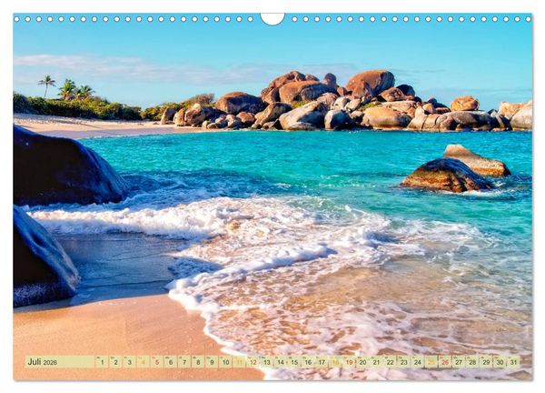 Produktbild: Reise in die Karibik - von den Bahamas bis Aruba (Wandkalender 2026 DIN A3 quer), CALVENDO Monatskalender