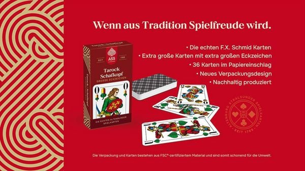 Produktbild: ASS - Schafkopf, gro&szlig;e Eckzeichen, bayrisches Bild