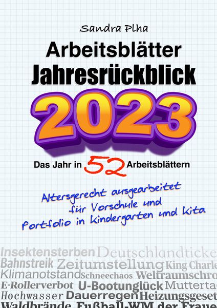 Produktbild: KitaFix-Kreativ: Arbeitsbl&auml;tter Jahresr&uuml;ckblick 2023 (Das Jahr in 52 Arbeitsbl&auml;ttern)