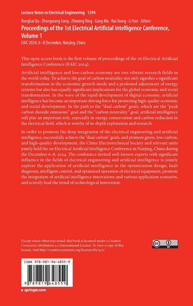 Produktbild: Proceedings of the 1st Electrical Artificial Intelligence Conference, Volume 1