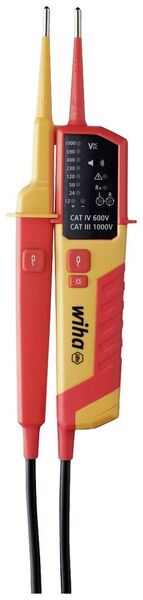 Produktbild: Wiha 45216 Spannungs- und Durchgangspr&uuml;fer CAT III 1000 V, CAT IV 600V LED, Akustik