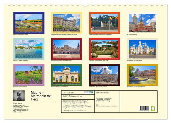 Produktbild: Madrid &ndash; Metropole mit Herz (Wandkalender 2026 DIN A2 quer), CALVENDO Monatskalender