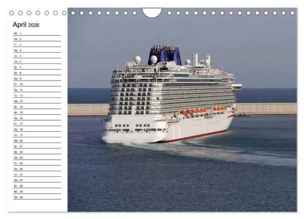 Produktbild: Giganten der Meere - Kreuzfahrtschiffe (Wandkalender 2026 DIN A4 quer), CALVENDO Monatskalender