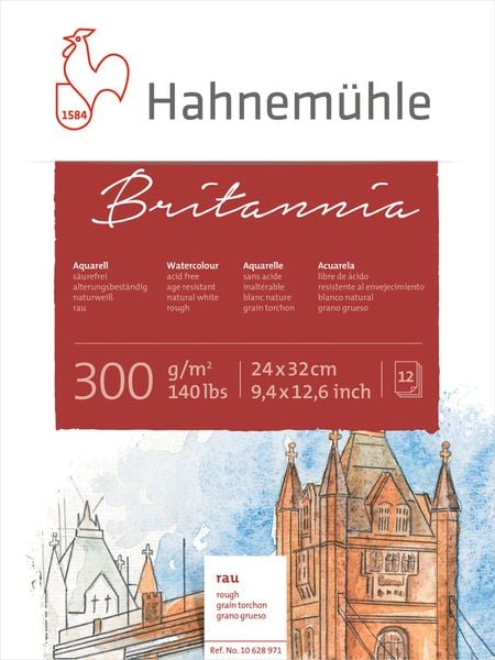 Produktbild: Hahnem&uuml;hle Papier Britannia, 24 x 32 cm, 300 g/m&sup2;
