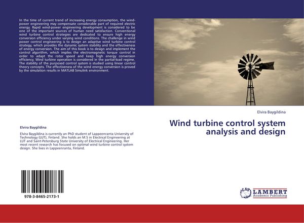 Produktbild: Wind turbine control system analysis and design