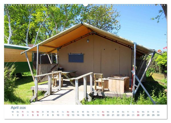 Produktbild: Freiheit auf Reisen 2026. Impressionen vom Camping und Zelten (hochwertiger Premium Wandkalender 2026 DIN A2 quer), Kunstdruck in Hochglanz