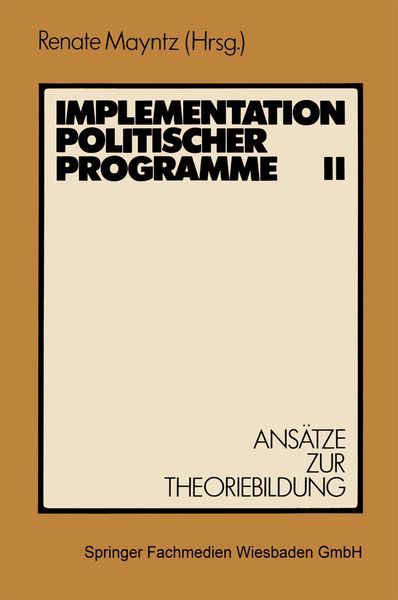 Produktbild: Implementation politischer Programme II