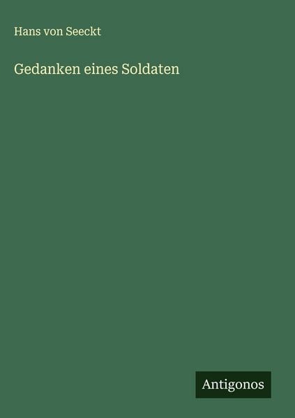 Produktbild: Gedanken eines Soldaten