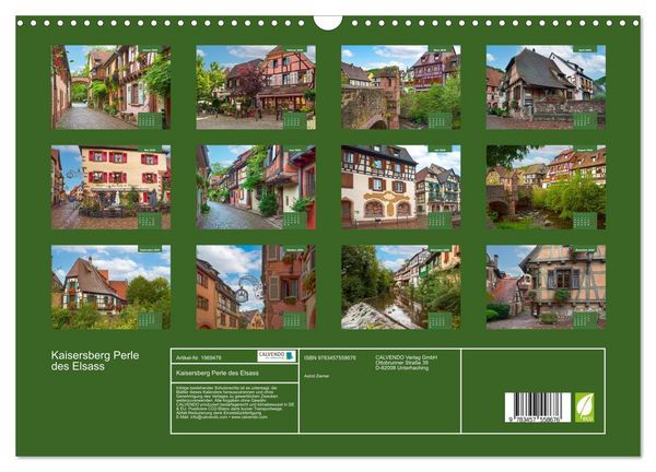 Produktbild: Kaisersberg Perle des Elsass (Wandkalender 2026 DIN A3 quer), CALVENDO Monatskalender