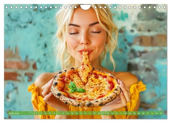 Produktbild: Pizza f&uuml;r Genie&szlig;er! - Erleben Sie jeden Monat neue Pizza-Momente (Wandkalender 2026 DIN A4 quer), CALVENDO Monatskalender