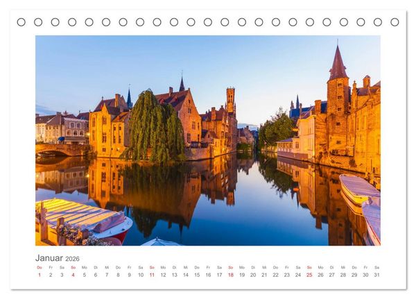 Produktbild: Br&uuml;ssel und Flandern Impressionen (Tischkalender 2026 DIN A5 quer), CALVENDO Monatskalender