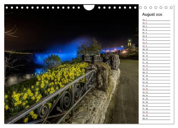 Produktbild: NIAGARAF&Auml;LLE Idyllische Impressionen bei Tag und Nacht (Wandkalender 2026 DIN A4 quer), CALVENDO Monatskalender