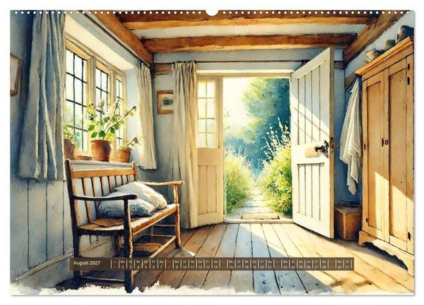 Produktbild: Im kleinen Cottage (hochwertiger Premium Wandkalender 2027 DIN A2 quer), Kunstdruck in Hochglanz