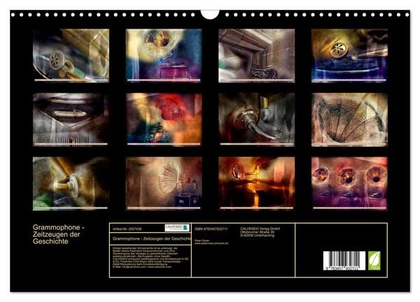 Produktbild: Grammophone - Zeitzeugen der Geschichte (Wandkalender 2026 DIN A3 quer), CALVENDO Monatskalender