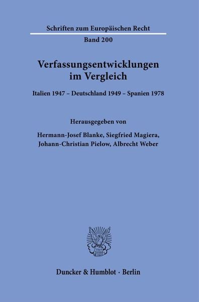 Produktbild: Verfassungsentwicklungen im Vergleich.