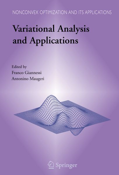Produktbild: Variational Analysis and Applications