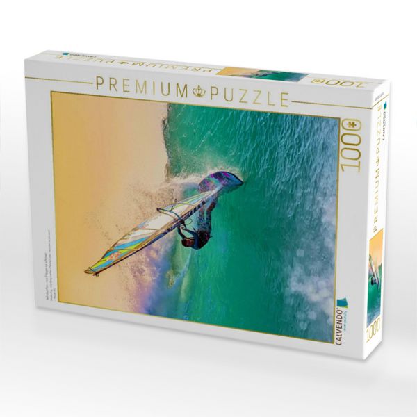 Produktbild: CALVENDO Puzzle Windsurfen - nur Fliegen ist sch&ouml;ner | 1000 Teile Lege-Gr&ouml;&szlig;e 64x48cm Foto-Puzzle f&uuml;r gl&uuml;ckliche Stunden