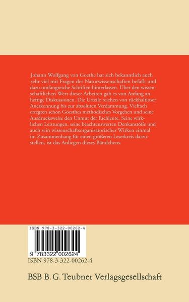 Produktbild: Johann Wolfgang von Goethe als Naturwissenschaftler