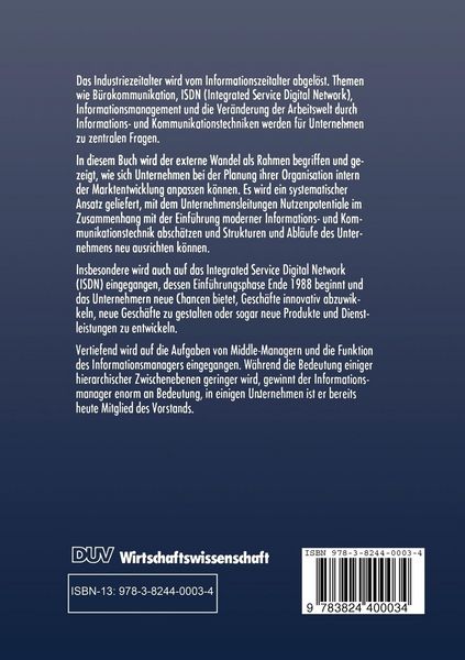 Produktbild: Informationsmanagement in der Organisationsplanung