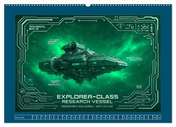 Produktbild: Intelligente Alientechnik (hochwertiger Premium Wandkalender 2026 DIN A2 quer), Kunstdruck in Hochglanz