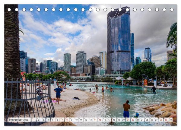 Produktbild: Brisbane Stadtansichten (Tischkalender 2026 DIN A5 quer), CALVENDO Monatskalender