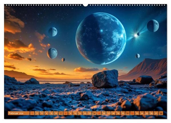 Produktbild: Ferne Galaxien (Wandkalender 2026 DIN A2 quer), CALVENDO Monatskalender
