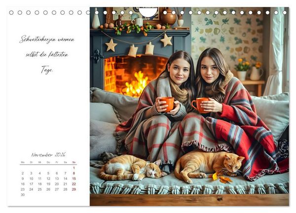 Produktbild: Schwesterzeit - Mit dir ist jeder Tag besonders (Wandkalender 2026 DIN A4 quer), CALVENDO Monatskalender