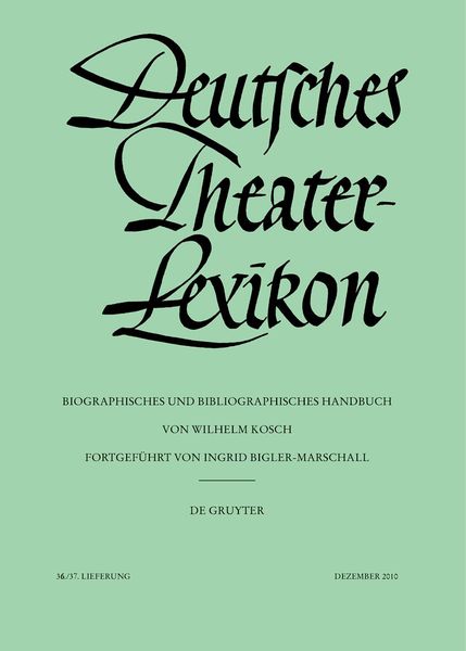 Deutsches Theater-Lexikon / Wolbring - Zeder